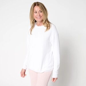 Barefoot Dreams Classic White Crew Neck Sweater